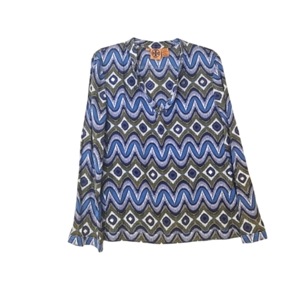Tory burch Geometric cotton blouse  women's size 10
